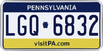 PA license plate LGQ6832