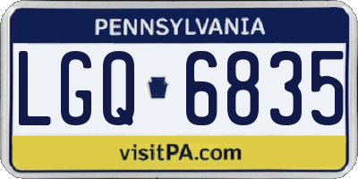 PA license plate LGQ6835