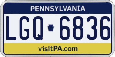 PA license plate LGQ6836