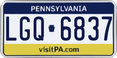 PA license plate LGQ6837