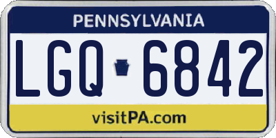 PA license plate LGQ6842