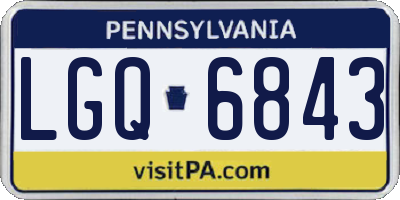 PA license plate LGQ6843