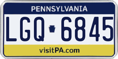 PA license plate LGQ6845
