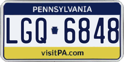PA license plate LGQ6848