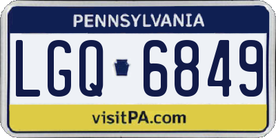 PA license plate LGQ6849