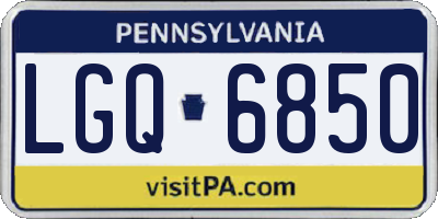 PA license plate LGQ6850