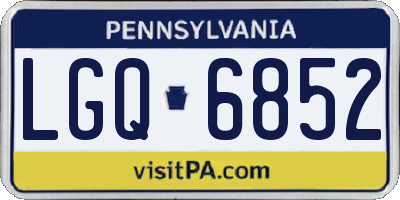PA license plate LGQ6852