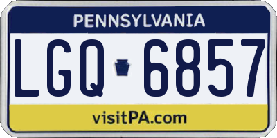 PA license plate LGQ6857