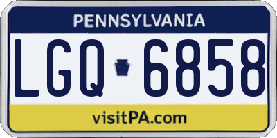 PA license plate LGQ6858