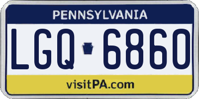 PA license plate LGQ6860