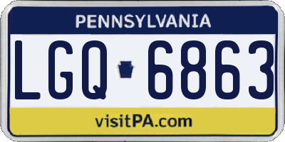 PA license plate LGQ6863