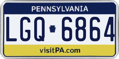 PA license plate LGQ6864