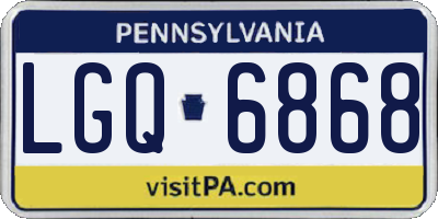 PA license plate LGQ6868