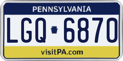 PA license plate LGQ6870