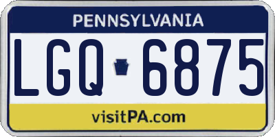 PA license plate LGQ6875