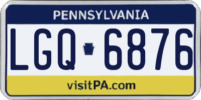 PA license plate LGQ6876