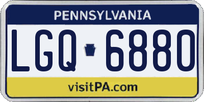 PA license plate LGQ6880