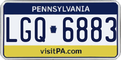 PA license plate LGQ6883