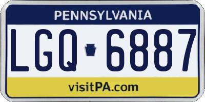 PA license plate LGQ6887