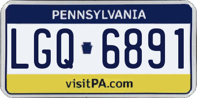 PA license plate LGQ6891