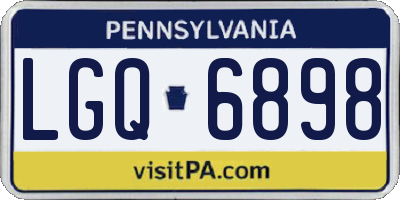 PA license plate LGQ6898