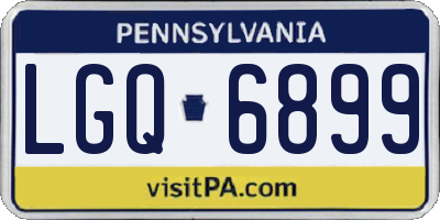 PA license plate LGQ6899