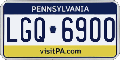 PA license plate LGQ6900