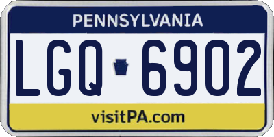 PA license plate LGQ6902