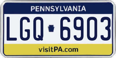 PA license plate LGQ6903