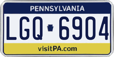 PA license plate LGQ6904