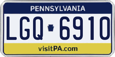 PA license plate LGQ6910