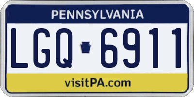 PA license plate LGQ6911