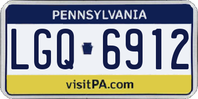 PA license plate LGQ6912