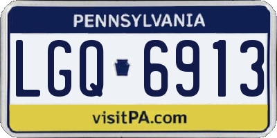 PA license plate LGQ6913