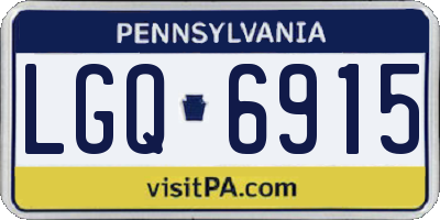 PA license plate LGQ6915