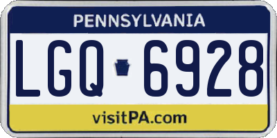 PA license plate LGQ6928