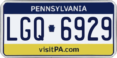 PA license plate LGQ6929