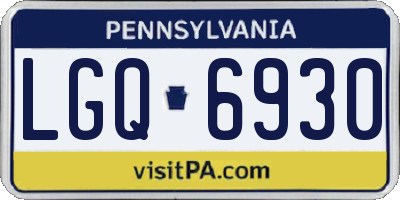 PA license plate LGQ6930