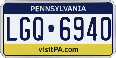 PA license plate LGQ6940