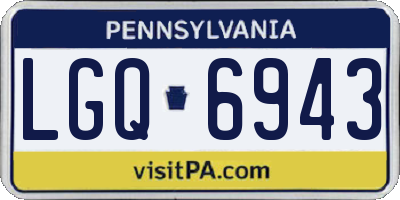 PA license plate LGQ6943