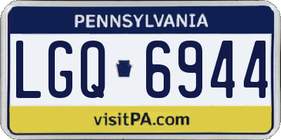 PA license plate LGQ6944