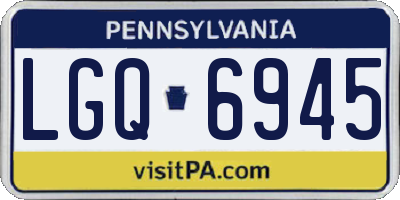 PA license plate LGQ6945