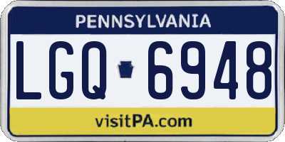 PA license plate LGQ6948