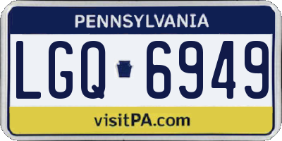 PA license plate LGQ6949