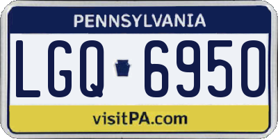 PA license plate LGQ6950