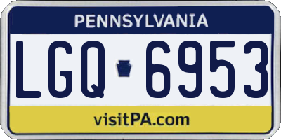 PA license plate LGQ6953