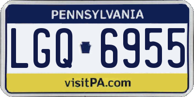 PA license plate LGQ6955