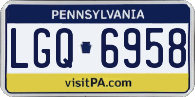 PA license plate LGQ6958