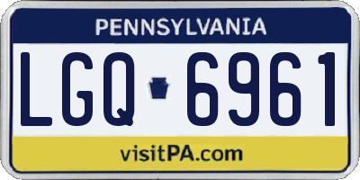 PA license plate LGQ6961