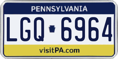 PA license plate LGQ6964